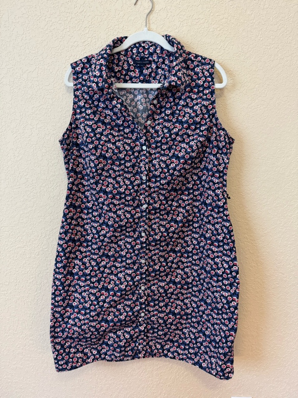 Tommy Hilfiger women's floral sleeveless button-front shirtdress, Size 16